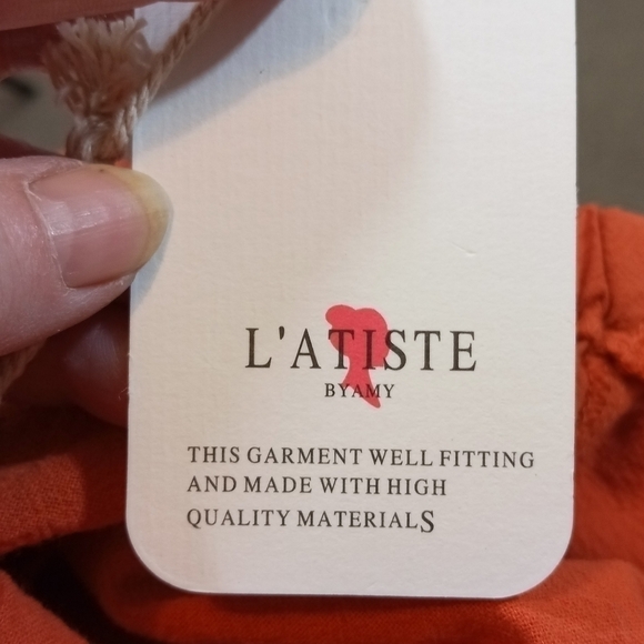 L'ATISTE boho embroidered, off- shoulder tribal, belted, tassel dress Size- Med. - Picture 12 of 16